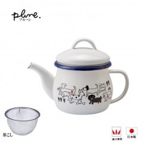 PLUNE 琺瑯茶壺 附網 540ml 小狗